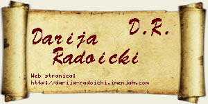 Darija Radoički vizit kartica